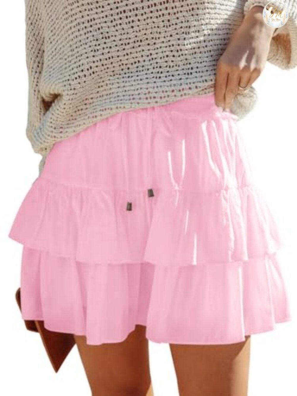 Flowy Ruffle Tiered Skorts High Waist Cotton Blend Mini Skirt Shorts for Tennis